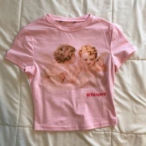 brandy melville cropped angel top